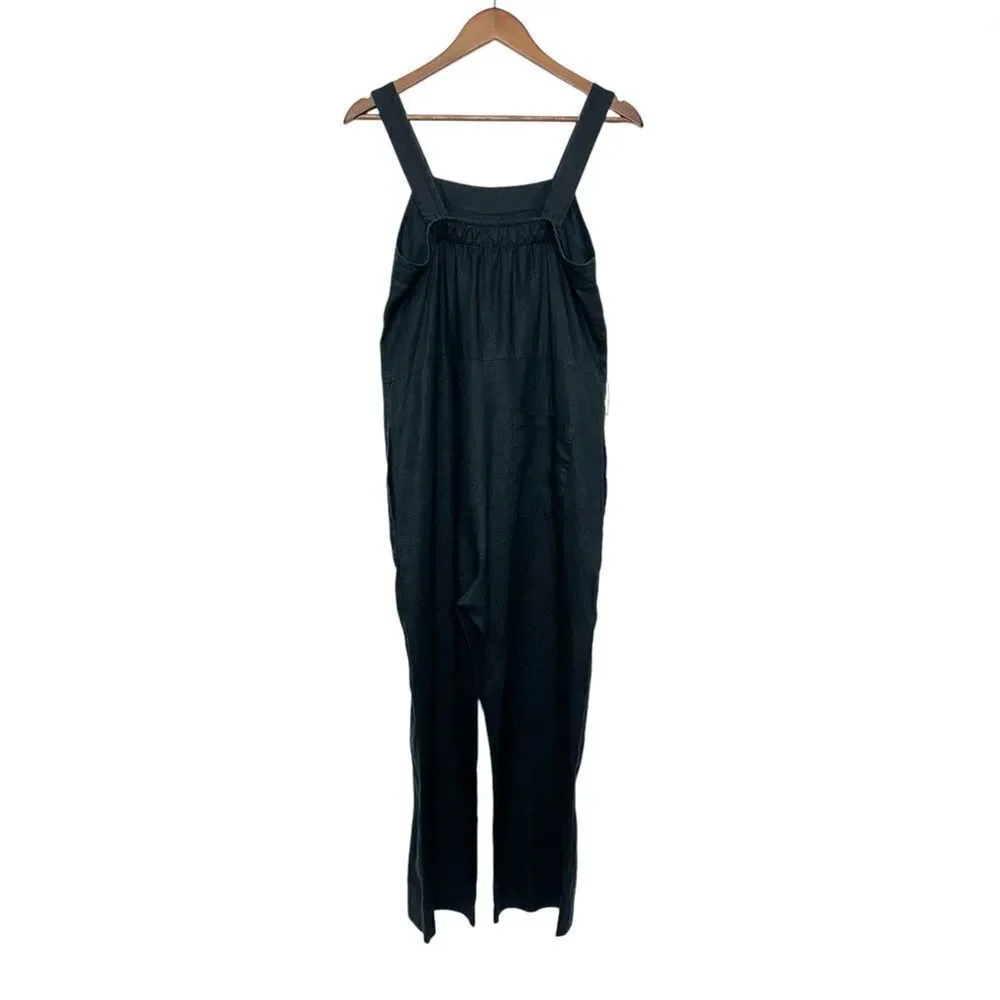 Everlane Linen Jumpsuit in Washed Black Size 4